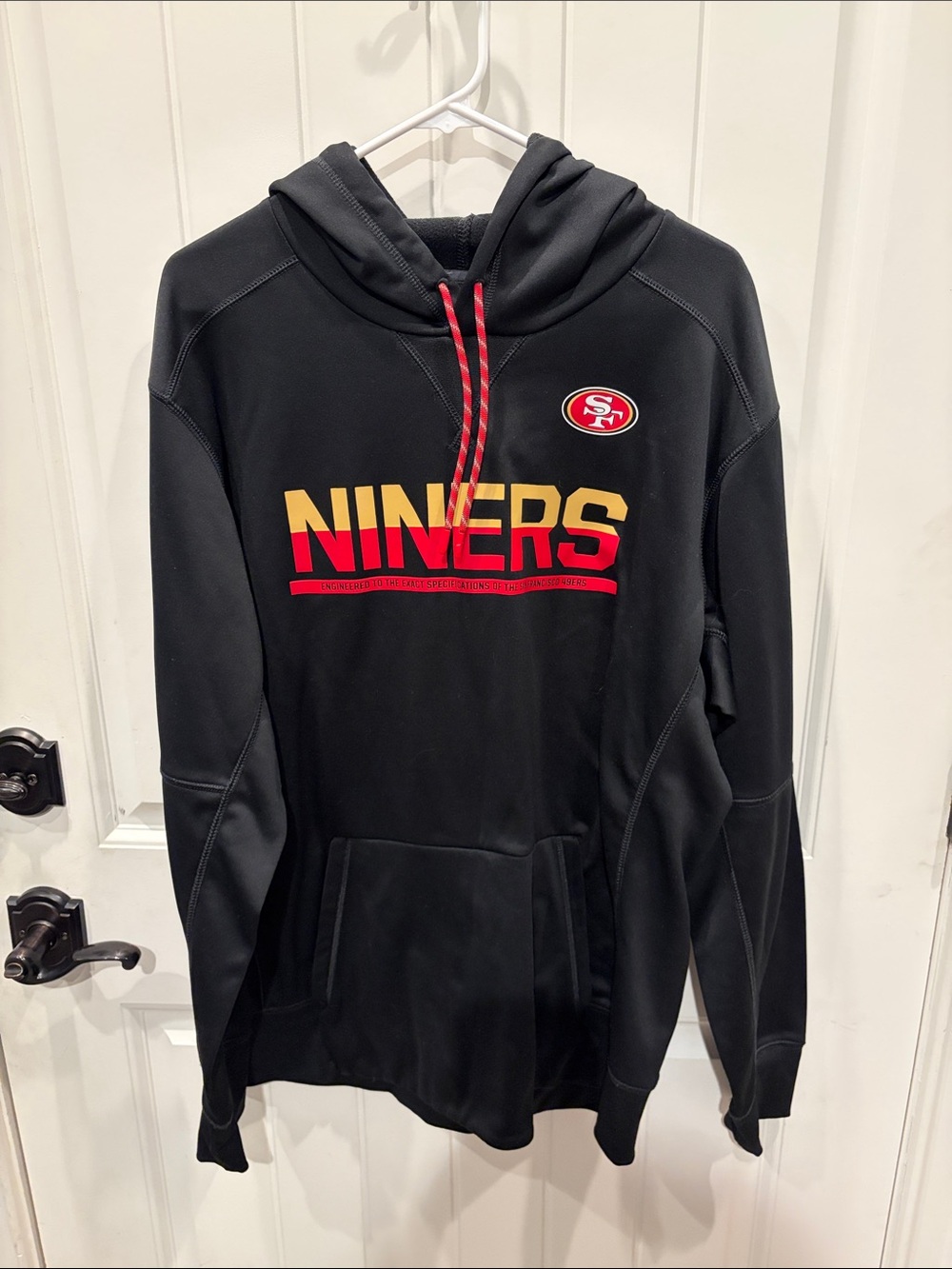 Nike Black Niners Pullover Hoodie with Red and Gold Logo